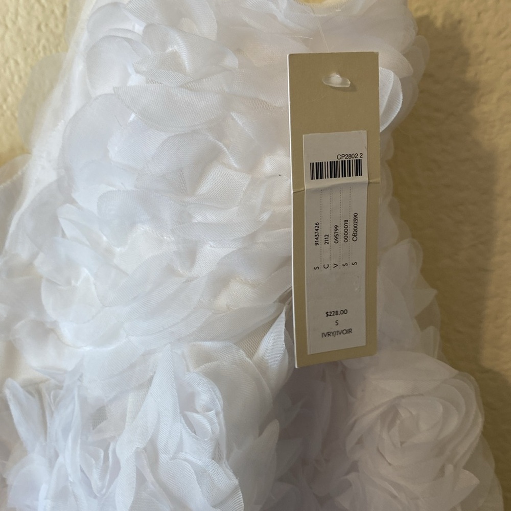 ANTHROPOLOGY BHLDN V-NECK TULLE ROSETTE MINI DRESS - Picture 9 of 11